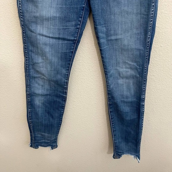 Madewell 10" High-Rise Button Fly Skinny Denim Jeans Chewed-Hem Edition 26 - Picture 7 of 13